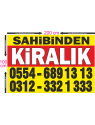 Sahibinden KİRALIK Branda Afiş 1.Kalite AVRUPA BRANDA 100x200cm Tasarım03