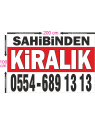 Sahibinden KİRALIK Branda Afiş 1.Kalite AVRUPA BRANDA 100x200cm Tasarım02