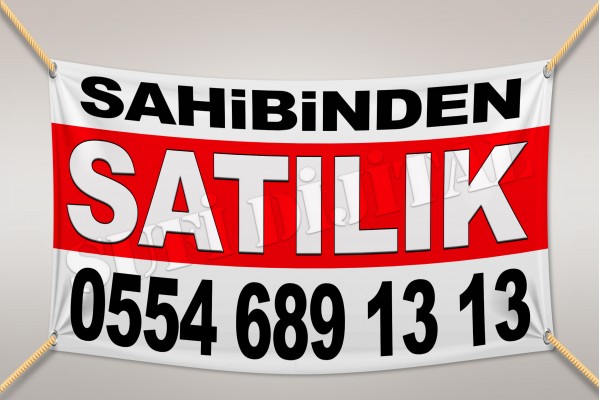 Sahibinden SATILIK Branda Afiş 1.Kalite AVRUPA BRANDA 200x200cm Tasarım02