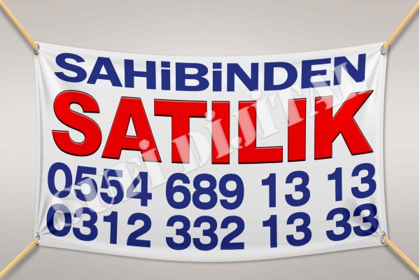 Sahibinden SATILIK Branda Afiş 1.Kalite AVRUPA BRANDA  Lacivert Yazılı Her Ölçüde