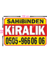 Sahibinden KİRALIK Branda Afiş 1.Kalite AVRUPA BRANDA 100x150cm