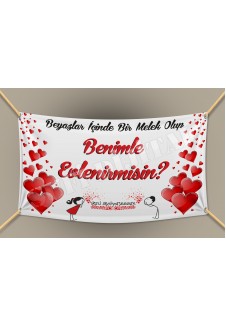 Evlenme Teklifi Romantik Branda 100cmx150cm