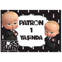 sufi dijital Patron bebek  Doğum Günü Afişi Branda-vinil - Baskı 100x150Cm