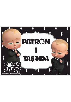 sufi dijital Patron bebek  Doğum Günü Afişi Branda-vinil - Baskı 100x150Cm