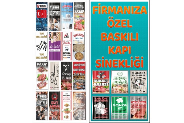 Baskılı Branda Kapı Sinekliği 100X200 CM